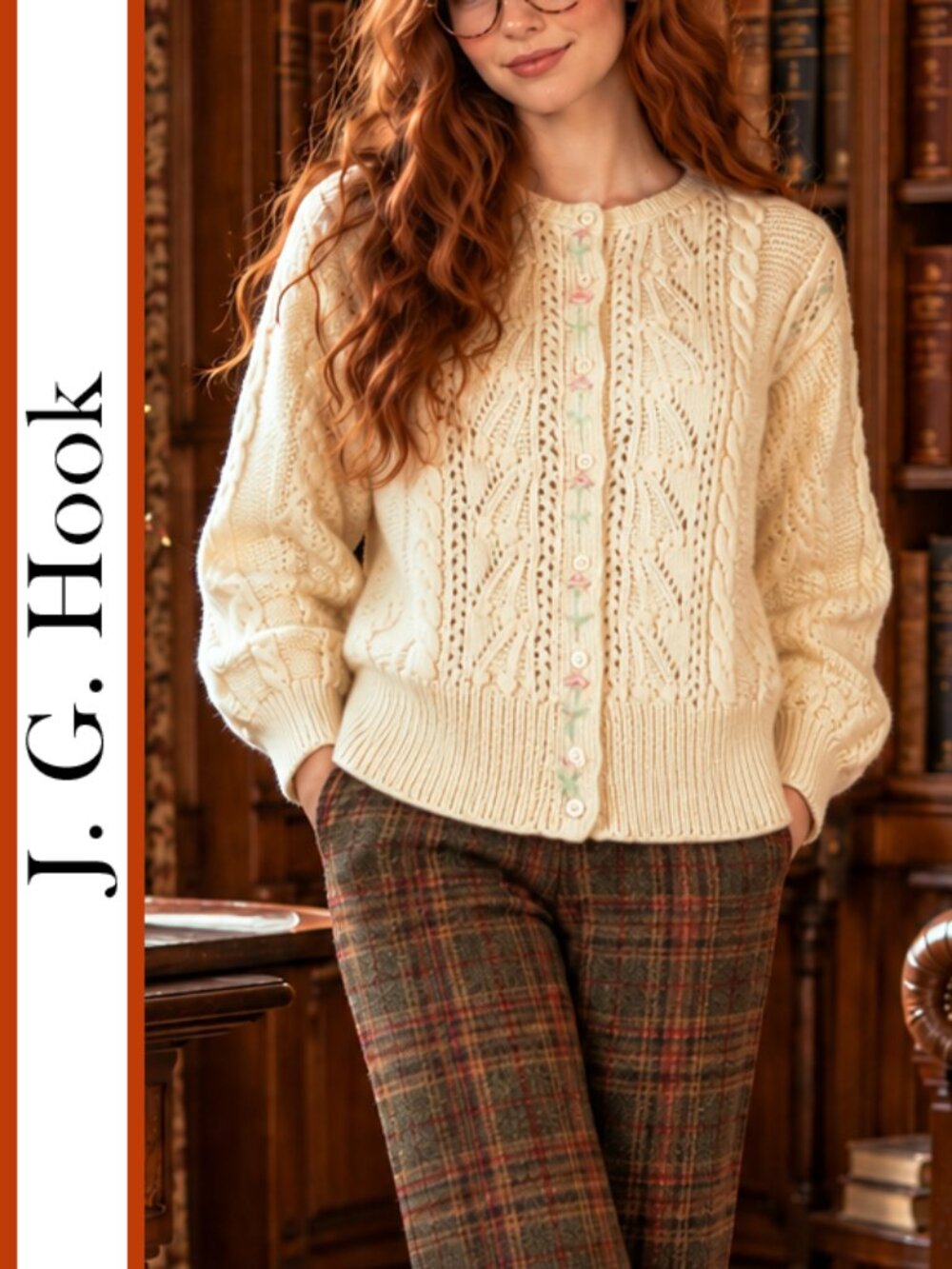 J. G. Hook | Vintage Wool Cable Knit Cardigan